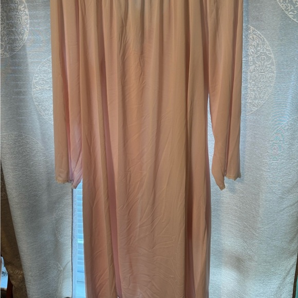 Vintage Women’s Pale Pink Shadowline Long Sleeves Buttoned Down Robe Size XL - Picture 6 of 8